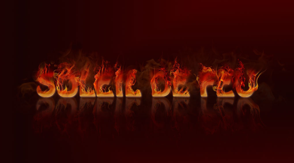 texte en feu